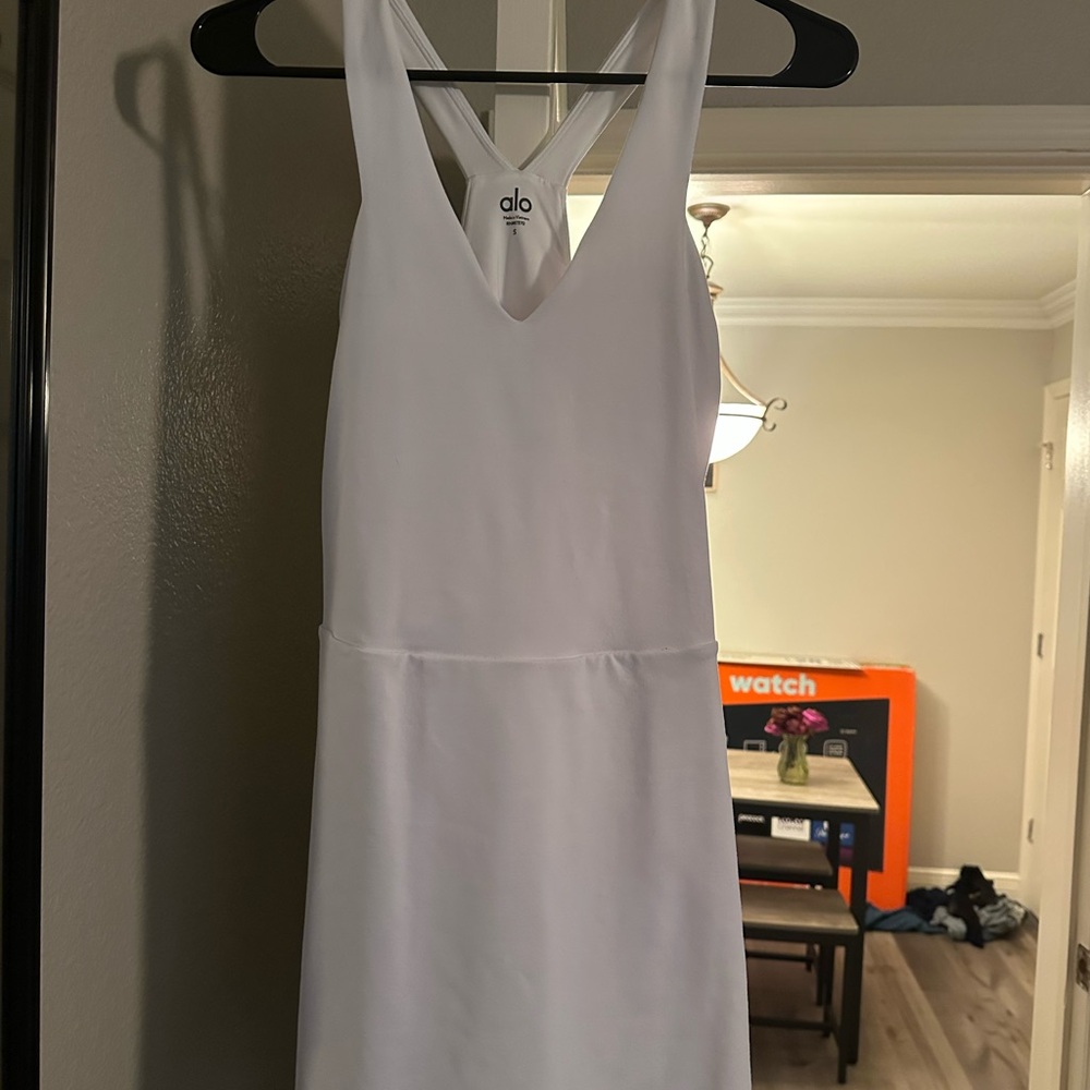 ALO Yoga White Airbrush Dress